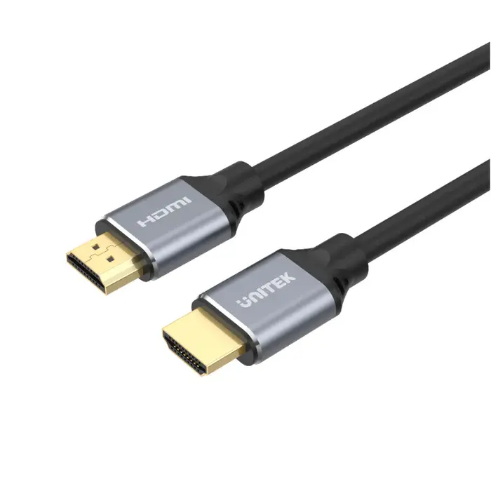 C140W,UNITEK 5M HDMI2.1 Male to Male Cable (8K 60Hz), Space Grey + Black