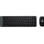 MK220, LOGITECH, Keyboard, Wireless, Combo, EN/RU, BLACK.