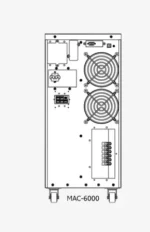 POWERCOM, MAC-6K, 6000W, Online, Automatic and manual internal bypass, Black.