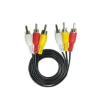 KDAVRCA1004,KINGDA stereo cable,3 RCA to 3 RCA,1.8m