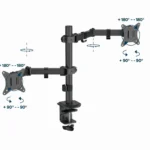 GEMBIRD, MA-D2-03 double monitor arm, 17”-32” 8716309128155.