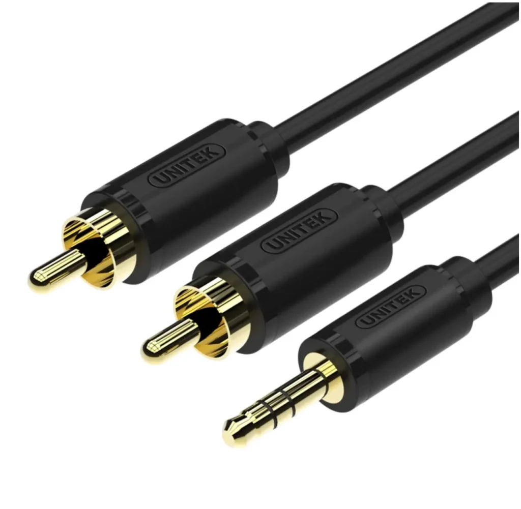 C9021BK, UNITEK, 1.5M, DC3.5mm To RCA*2 Audio Cable