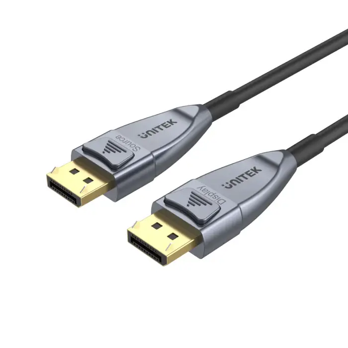 C1615GY, UNITEK, DP1.4 Active Optical Cable, Space Grey 5M .