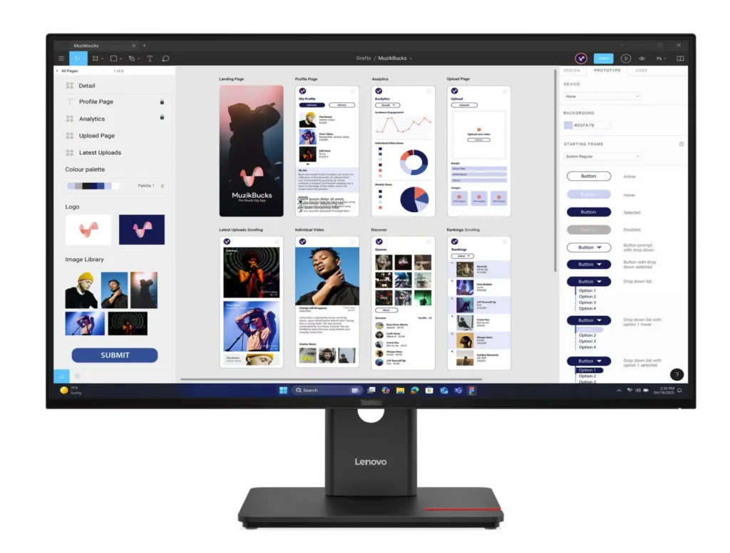 Lenovo ThinkVision T32UD-40 31.5" 4K Monitor