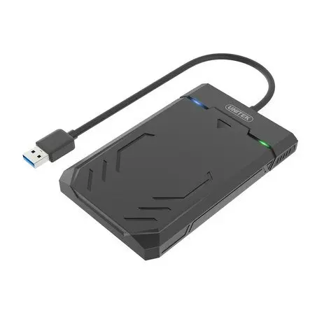 Y-3036, UNITEK, HDD Enclosure, USB3.1 to SATA6G 2.5” HDD/SSD, Black.