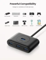 CR113 UGREEN USB 3.0 4 Ports Hub with 2.0 OTG Black 1M (20291)