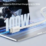 C14141AWH01-1M, UNITEK, 1M, 100W Magnetic USB-C Charging Cable, White.