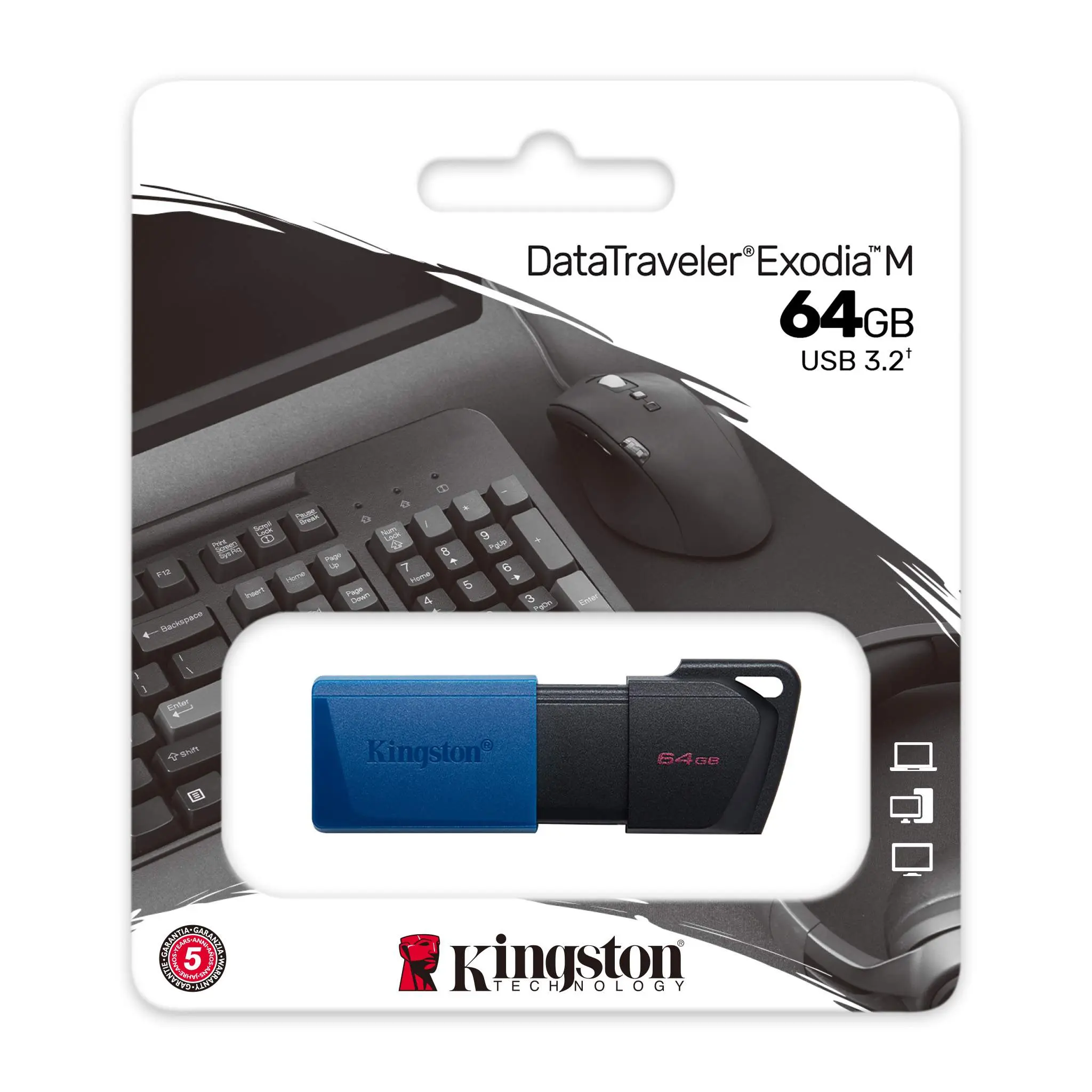 KINGSTON, DTXM/64GB, USB 3.2 Gen 1, Black + Blue KINGSTON, DTXM/64GB, USB 3.2 Gen 1, Black + Blue