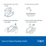 TP-Link, Tapo RVA300, Robot Vacuum Washable Mop Cloth (3 Pcs)