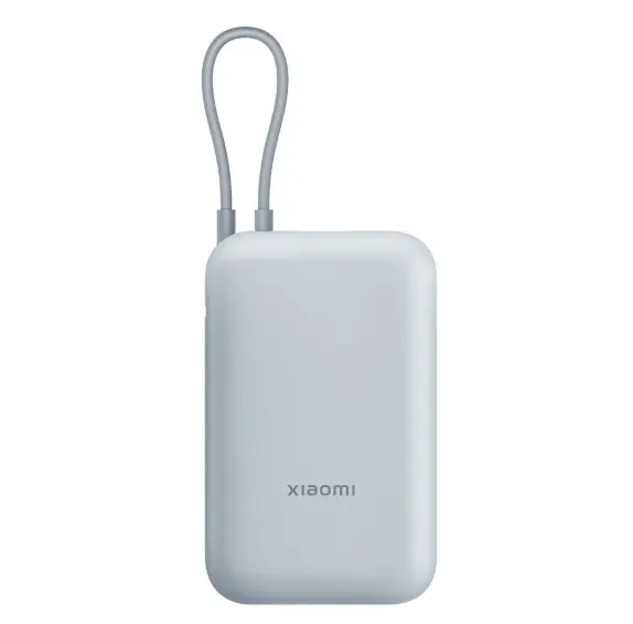 P15ZM, XIAOMI, Power Bank, 10000mAh, Type-C, USB Two-way 22.5W fast charging, Integrated Cable, Ice Blue, BHR9073GL.
