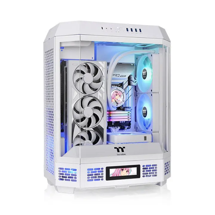 Thermaltake, The Tower 600 Snow Mid Tower Chassis Case White.
