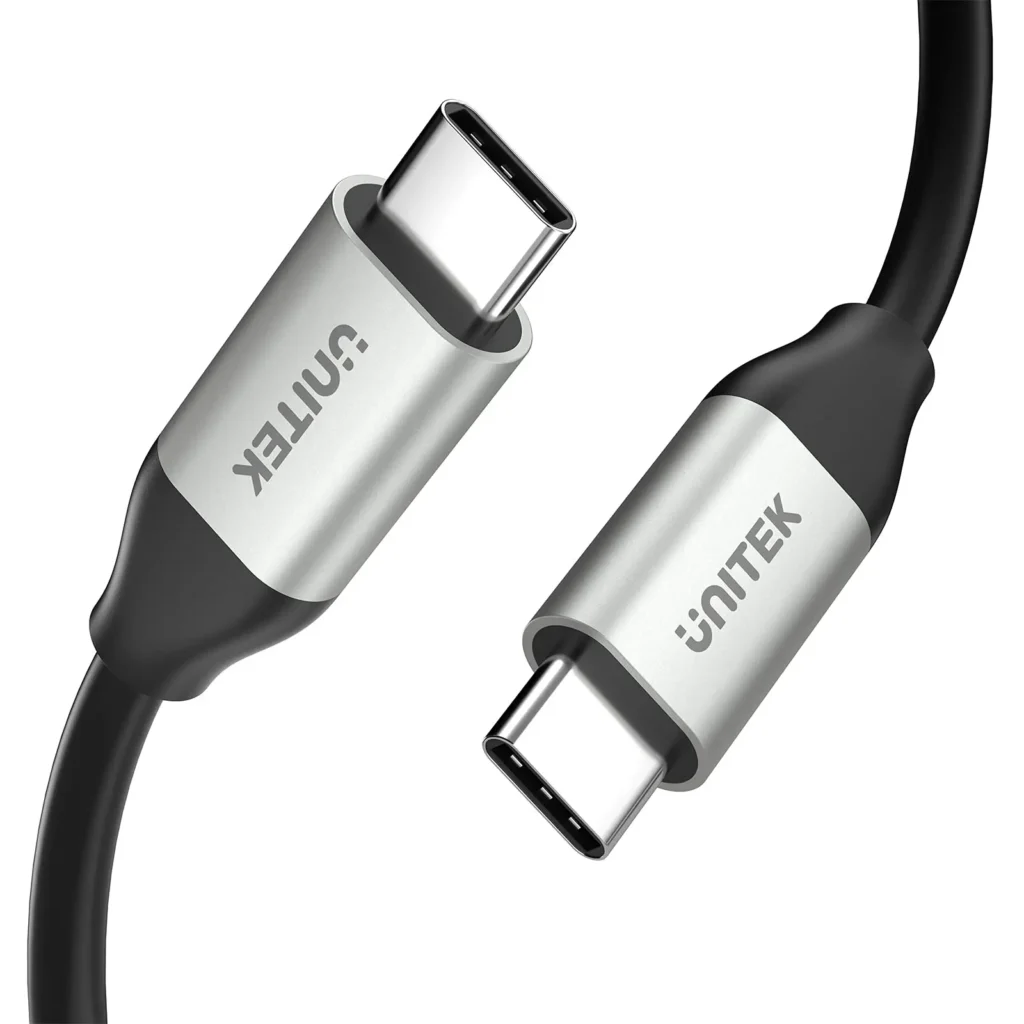 C14082ABK,UNITEK 1M, Full Featured USB-C Male to Male Cable with Data 10Gbps / PD 100W, D4K60Hz,Grey