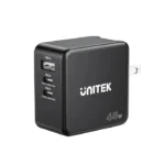 P1117B, UNITEK, Power Supply, 65W, 2xType-C 65w, USB QC 3.0 30W.