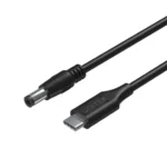 C14116BK-1.8M, UNITEK, 1.8M, 65W USB-C to DC5.5*2.5mm Charging Cable for Toshiba Laptops