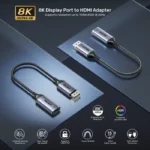 V1611A, UNITEK, Adapter, DisplayPort to HDMI Female Adapter 8K 60Hz .