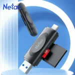 WK13, NETAC, Card Reader, USB3.0+Type-C to mSD/SD, Grey.