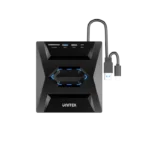 UNITEK, USB Adapter, T1037A01,, 5-in-1 External Optical Drive with USB Hub,SD Card Reader- Up to 5 Gbps; 8x DVDR, 24x CD wri