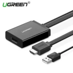 MM107 UGREEN HDMI to DP Converter 0.5m (Black) + USB for power 40238