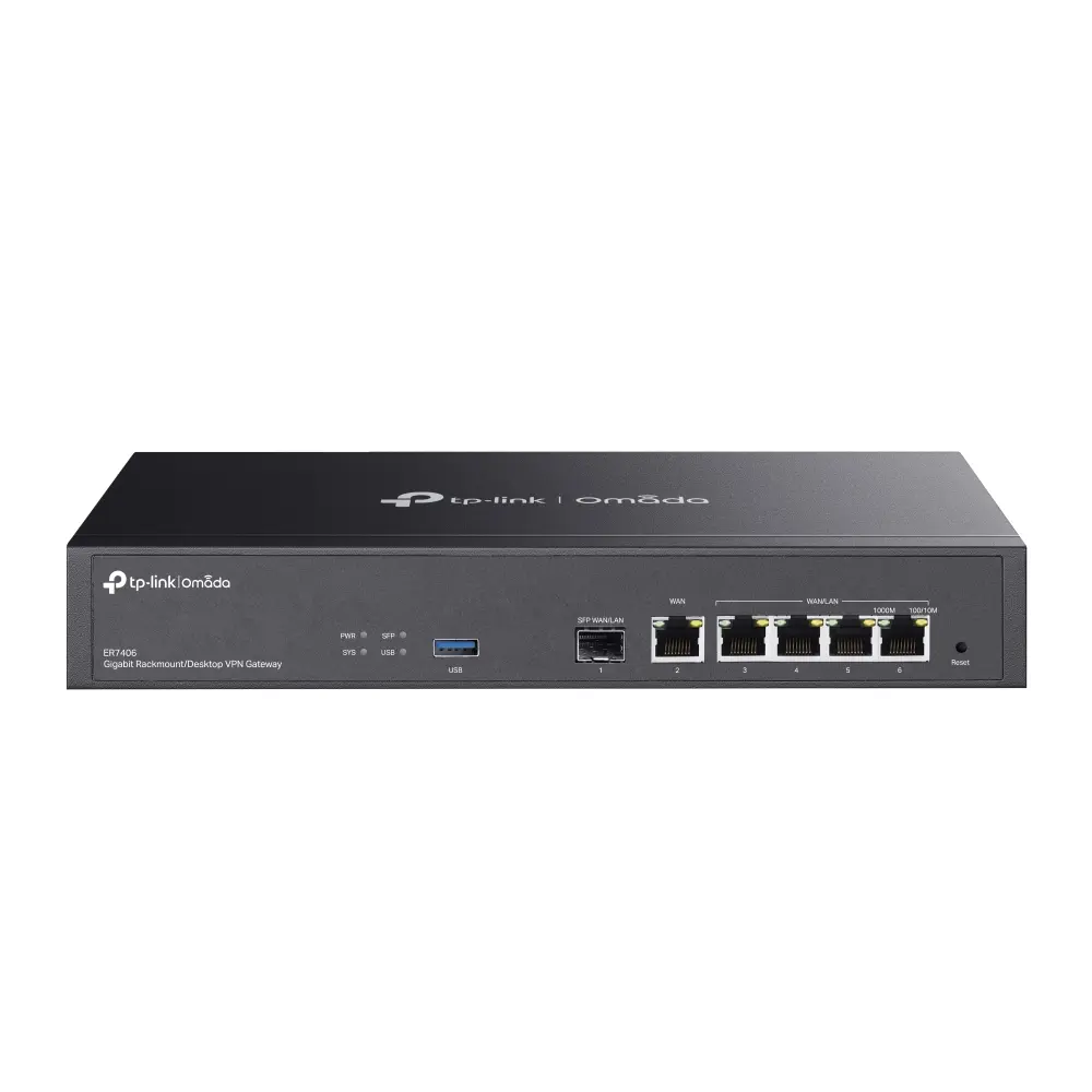 TP-Link, ER7406, Router, Omada Gigabit Rackmount/Desktop VPN Gateway