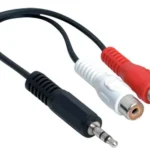 KD-AVC9002, Kingda, 3.5mm to 2 RCA female cable,0.15M
