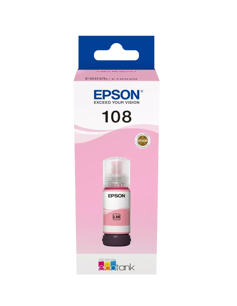 EPSON, 108 Light Magenta Ink Bottle C13T09C64A