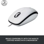logitech, M100, Mouse White