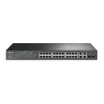 TP-Link, TL-SL2428P, JetStream 24-Port 10/100Mbps + 4-Port Gigabit Smart Switch with 24-Port PoE+