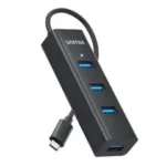 Y-3089Z01, UNITEK 4-in-1 USB-C 5Gbps Hub (4*USB-A) Black