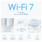 TP-LINK, Deco BE65(1-pack), BE9300 Whole Home Mesh WiFi 7 System