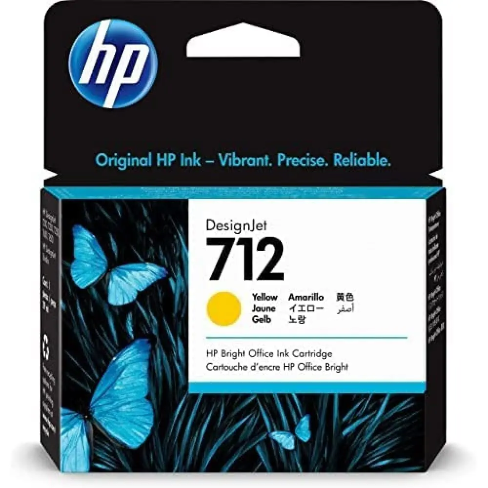 HP 712 Yellow Ink Cartridge 3ED69A