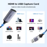 CM489 (40189), Adapter, Video Capture Card 4K HDMI to USB/Type-c adapter.