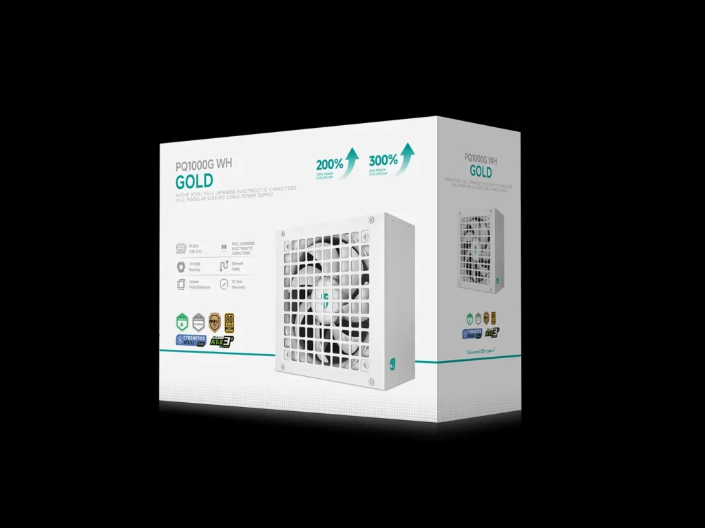 Deepcool, PQ1000G, PSU, White