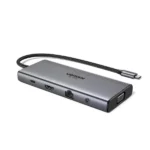 CM639, UGREEN, USB HUB, Type-C, USB-A, HDMI, VGA, RJ45, SD/TF, 3.5MM, PD, 11-in-1 USB-C Hub, Grey.