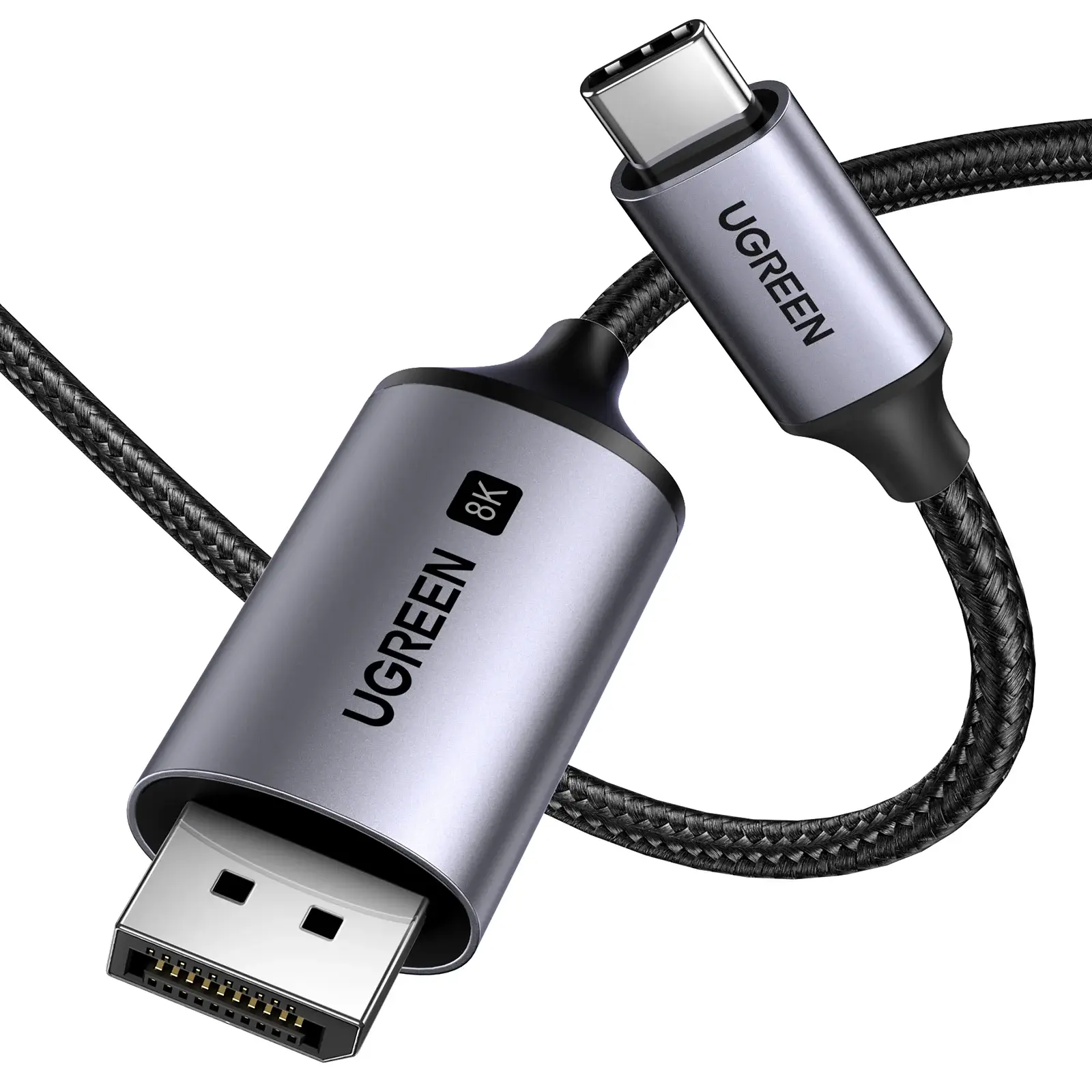UGREEN CM556 (25158), Type C to DisplayPort, 2m, Black/Grey UGREEN CM556 (25158), Type C to DisplayPort, 2m, Black/Grey