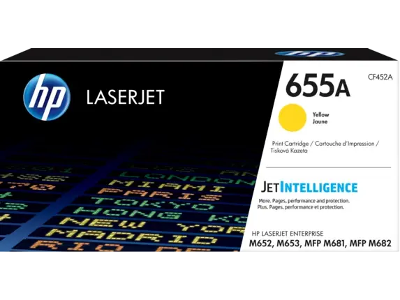 655A, HP, Toner Cartridge, Yellow. CF452A