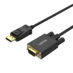 Y-5118F,UNITEK 1.8m Display Port Male to VGA Male Adapter