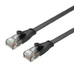 C1810GBK, UNITEK, Pach Cord, 2M, CAT.6 Flat Cable - RJ45 (8P8C) Male, Black Color.