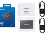 T7, SAMSUNG, External SSD, 1TB, USB3.2, Read up to 1,050 MB/s Write up to 1,000 MB/s, Type-c c and Typec to A.