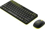 MK240, LOGITECH, Keyboard, Nano Wireless Combo, BLACK/CHARTREUSE .