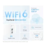 TP-LINK, Deco X10(2-pack), AX1500 Whole Home Mesh Wi-Fi 6 System