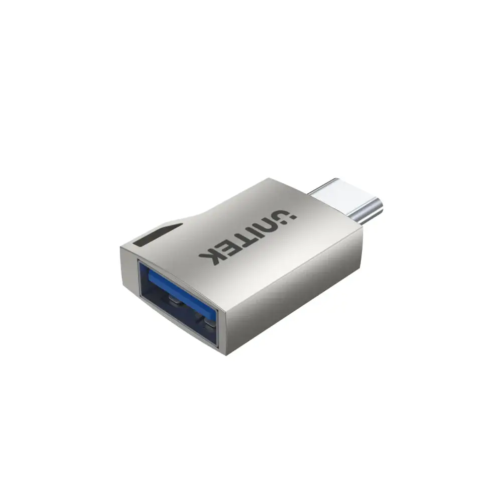 A1025GNI,UNITEK USB-C Male To USB-A Female Adapter 5Gbps, Silver otg