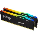 Kingston, FURY Beast (RGB) 64GB (32GB x 2 pcs) DDR5 6000MHz L36 DIMM.