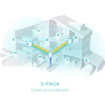 TP-Link, Deco X50(3-pack), AX3000 Whole Home Mesh Wi-Fi 6 System