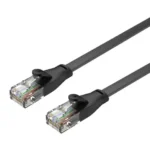 C1811GBK, UNITEK, Pach Cord, 3M, CAT.6 Flat Cable - RJ45 (8P8C) Male, Black Color.