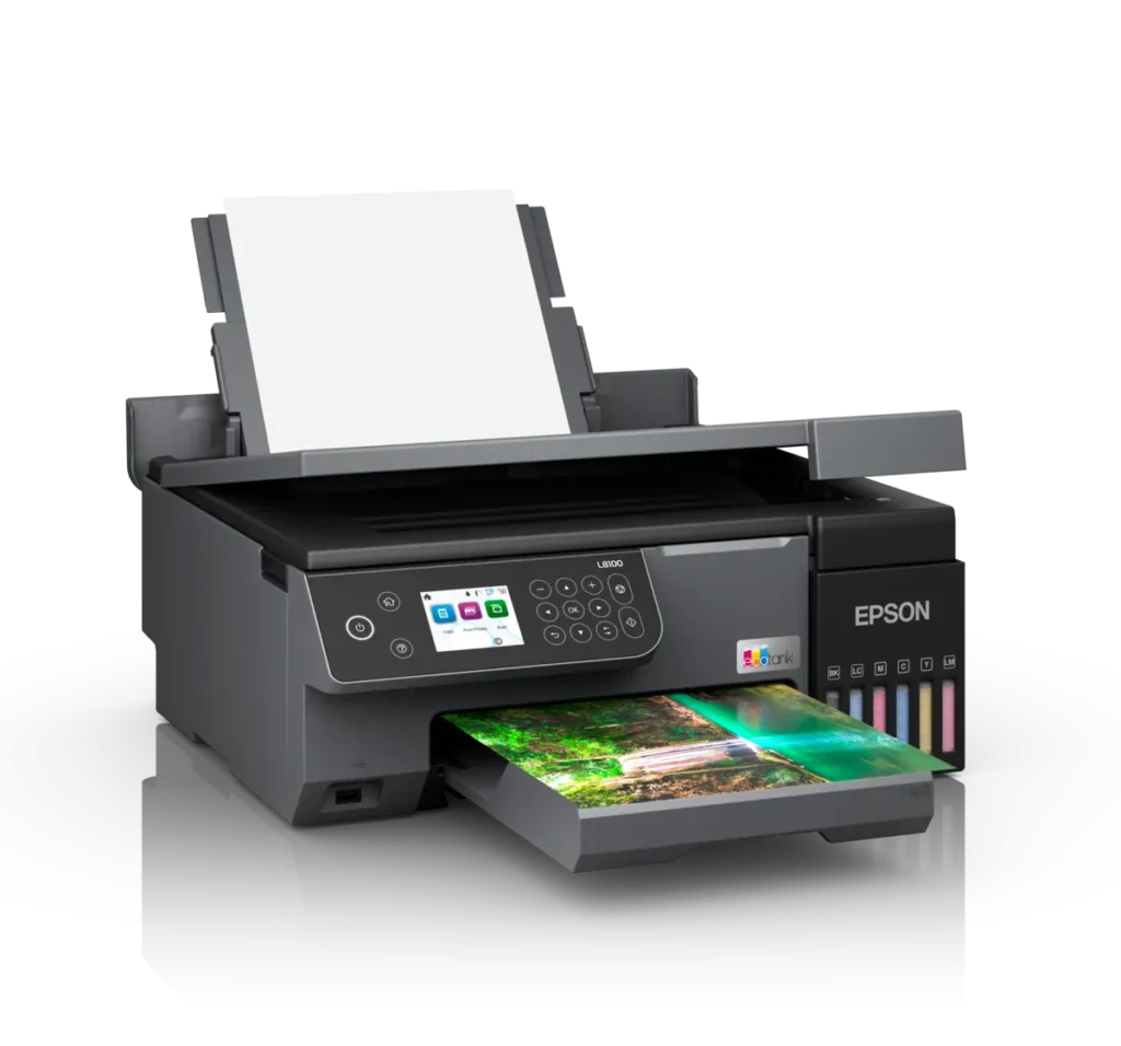 EPSON, Printer, L8100 High volume photo EcoTank , MFP, A4, Ethernet, Wifi, C11CK94401 6 x 70ml ink 108 (Bk,C,Y,M,Lc,LM).
