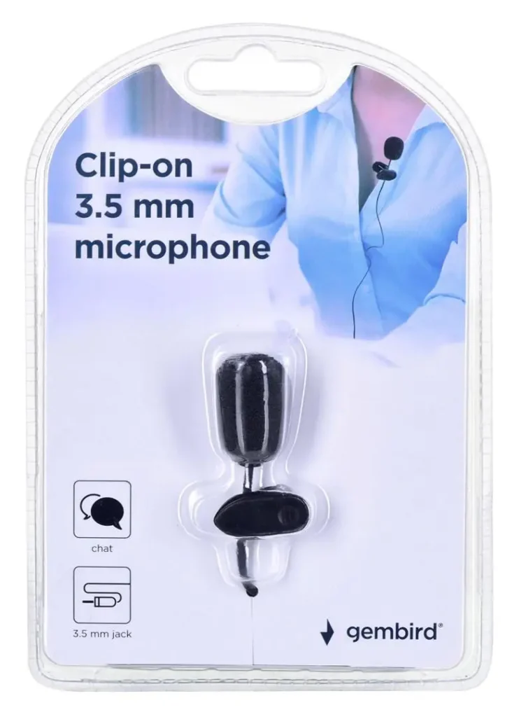 Gembird, MIC-C-01 Clip-on Microphone black