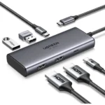 CM498 , UGREEN, HUB, USB-C hub Revodok 206, 2xHDMI, USB, Type-C,Grey.