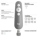 R500s LOGITECH Bluetooth Presentation Remote - MID GREY L910-006520