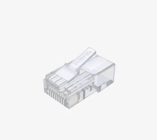 OT1091ATP01, UNITEK, Connector, UTP CAT6 RJ45 8P8C Pass Through Connector, 100pcs/box, 1µ gold-plated contacts, Transparent