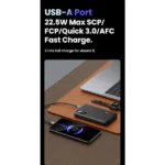 UGREEN, 25742, Power Bank, 10000mAh, USB-C, USB, Two-way Power Bank, Black.